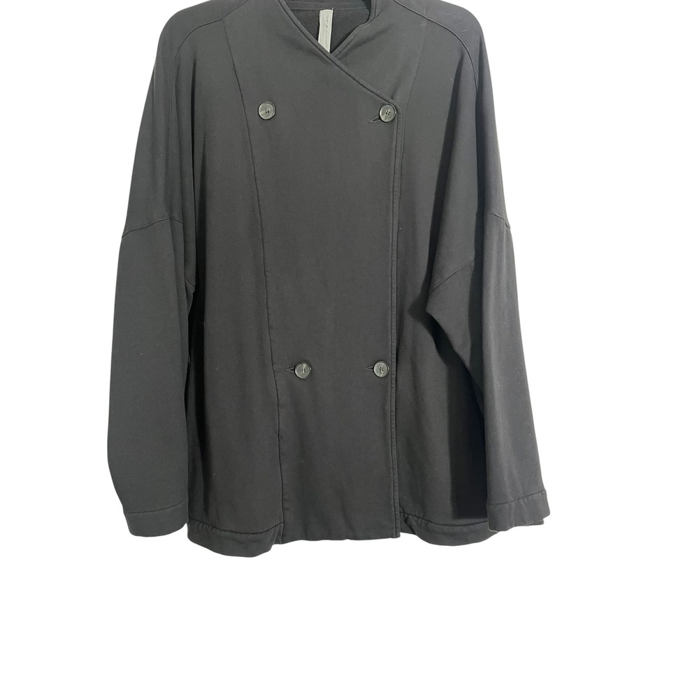 RAQUEL ALLEGRA Cozy Fleece Double Breasted Funnel Neck Jacket - Picture 6 of 10